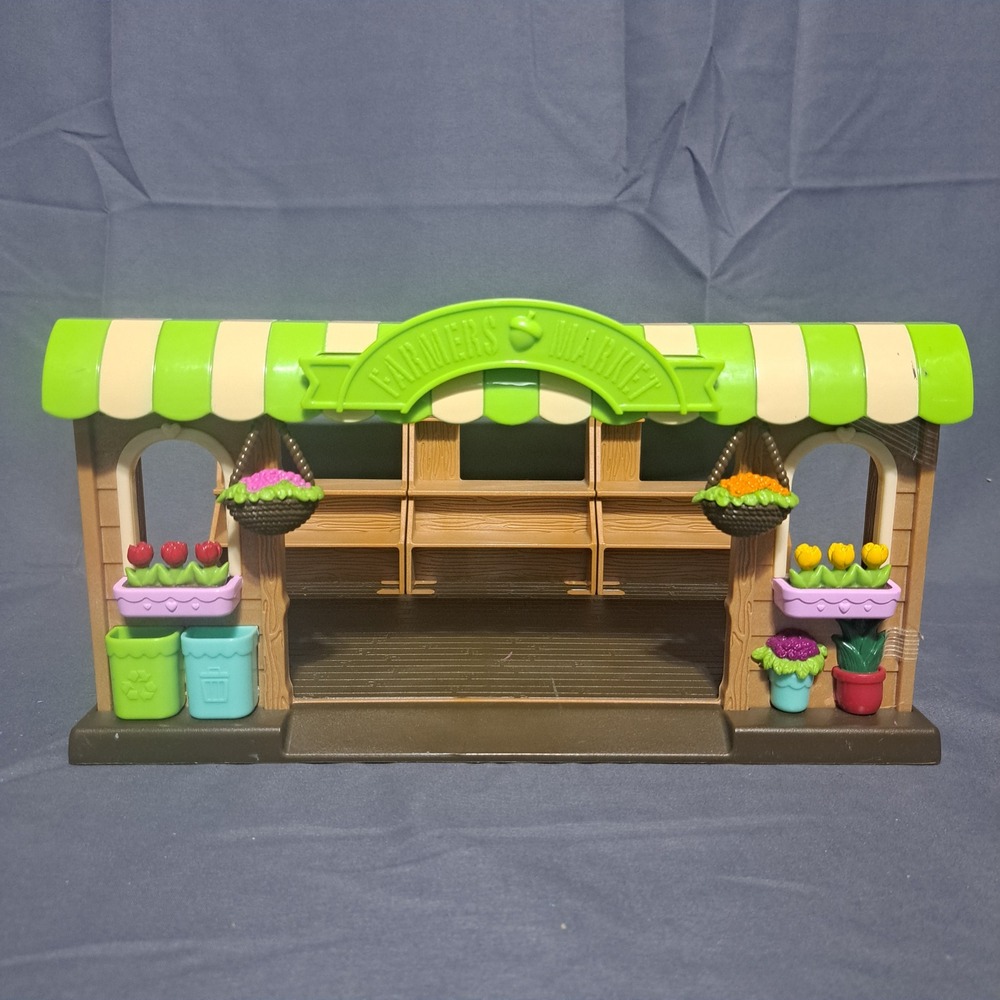 Lil Woodzeez Farmers Market Playset Replacement H15000-02 Brown Green Toy Shop